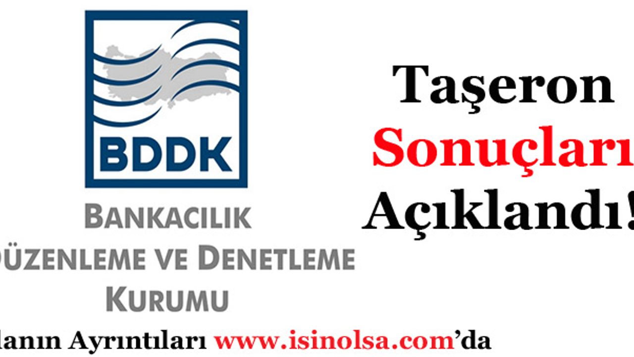 (BDDK) Taşerona Kadro Başvuru Sonuçlarını Açıkladı!