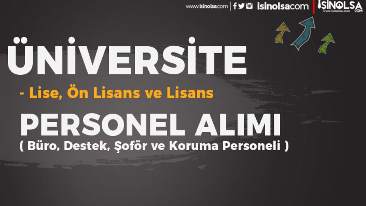 Abdullah Gül Üniversitesi 25 Sözleşmeli Personel Alımı - Lise, Ön Lisans ve Lisans