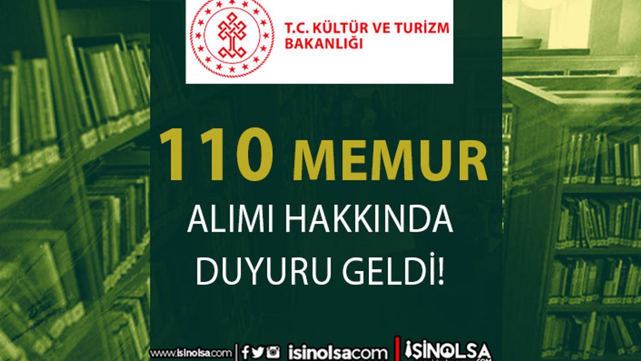 Kültür Bakanlığı 110 Kütüphaneci Alımı Hakkında Duyuru Geldi!