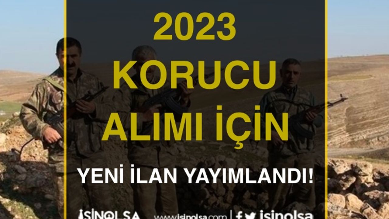 Mardin Korucu Alımı İlanı! İlçe Jandarma GK Alımı 2023