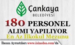 Ankara Çankaya Belediyesi 180 Personel Alımı İlanı! ( Park Görevlisi )