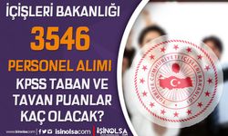 İçişleri Bakanlığı 2022 Yılı 3546 Personel Taban ve Tavan KPSS Atama Puanları?