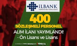 İller Bankası ( İLBANK ) 2023 Yılı 400 Sözleşmeli Personel Alımı - Ön Lisans ve Lisans