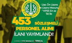 İstanbul Üniversitesi 453 Sözleşmeli Personel Alımı - Lise, Ön Lisans ve Lisans