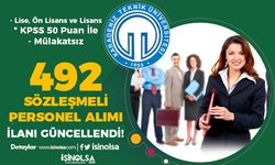 KTÜ 492 Sözleşmeli Personel Alımı - Lise, Ön Lisans ve Lisans - GÜNCELLENDİ!