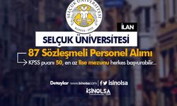Selçuk Üniversitesi 87 Sözleşmeli Personel Alımı - Lise, Ön Lisans ve Lisans
