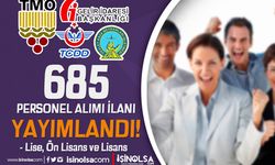 TCDD, TMO, GİB ve DHMİ KPSS 2023/1 İle 685 Memur Alımı - Lise, Ön Lisans ve Lisans