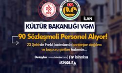 Kültür Bakanlığı VGM 23 Şehir 90 Sözleşmeli Personel Alımı - Kontenjan ve Şartlar?