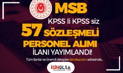 MSB 57 Sözleşmeli Personel Alımı ( KPSS Li KPS Siz Bilişim Personeli )