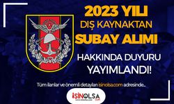 TSK 2023 Yılı Dış Kaynaktan Subay Alımı Hakkında Duyuru yayımlandı!