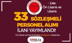 Yozgat Bozok Üniversitesi 33 Sözleşmeli Personel Alımı - Lise, Ön Lisans ve Lisans