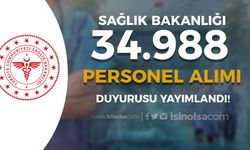 Sağlık Bakanlığı 34 Bin 988 Personel Alımı Kararı Resmi Gazetede!