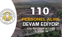 Selçuk Üniversitesi 110 Personel Alımı Kontenjanları