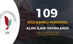 Yalova Üniversitesi 109 Sözleşmeli Personel Alımı İlanı - En Az Lise