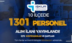 10 İlçede İŞKUR 1301 TYP Personel Alımı Yapacak!