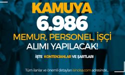 Kamuya 6.986 Memur, Personel İşçi Alınacak - KPSS li KPSS siz