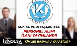 Kayseri Üniversitesi Büro Personeli Alımı İlanı - 55 KPSS ve 40 Yaş