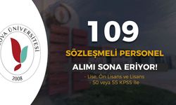 Yalova Üniversitesi 109 Sözleşmeli Personel Alımı Sona Eriyor!