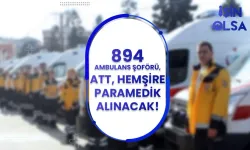 Hastanelere 894 Ambulans Şoförü, ATT, Hemşire, Paramedik Alımı ( İŞKUR )
