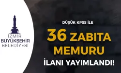 İzmir Büyükşehir Belediyesi 36 Zabıta Memuru Alımı Düşük KPSS İle