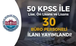 SBÜ Taban KPSS Olmadan 30 Büro Personeli Alımı İlanı 2024