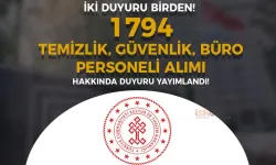 Kültür Bakanlığı 1794 Temizlik, Büro ve Güvenlik Personeli Alımı Hakkında Duyuru!