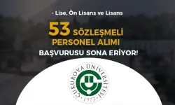 Çukurova Üniversitesi 53 Sözleşmeli Personel Alımı -Lise, Ön Lisans ve Lisans