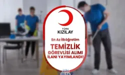 Kızılay İlköğretim Mezunu Temizlik Görevlisi Alımı İlanı Yayımlandı!