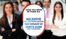 Belediye 2024 50 KPSS İle Zabıta ve Düz Memur Alacak! Lise, Ön Lisans ( Hacıabdullah Belediyesi )