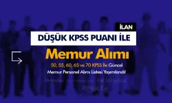 2024 Düşük KPSS Puanı İle ( 50-55-60-65-70 ) Memur Personel Alımı! Lise, Ön Lisans ve Lisans