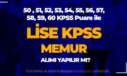 Lise Mezunu KPSS 50 - 60 Arası Puan İle Memur Alımı İlanları ve Taban Puanlar