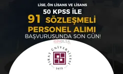 Fırat Üniversitesi 91 Sözleşmeli Personel Alımı Sona Eriyor - 50 KPSS İle