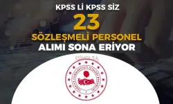 İçişleri Bakanlığı KPSS'li KPSS siz 23 Sözleşmeli Personel Alımı Sona Eriyor!