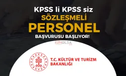 Kültür Bakanlığı KPSS li KPSS siz 15 Sözleşmeli Personel Alımı Başlıyor!