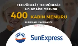 SunExpress 400 Kabin Memuru Alımı İlanı! En Az Lise Tecrübeli/Tecrübesiz