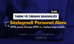 Tarım Bakanlığı 11 Sözleşmeli Personel Alımı İlanı 2024 - KPSS li KPSS siz