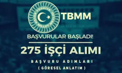 TBMM 275 İşçi Personel Alımı Başvuru Ekranı ve Adımları