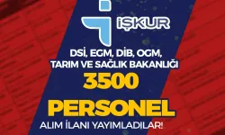 DSİ, EGM, DİB, OGM, Tarım ve Sağlık Bakanlığı 3500 İŞKUR İşçi Alımı Yapıyor!