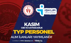 Kasım Ayı GSB ve Kaymakamlık İŞKUR Güncel TYP Personel Alımı İlanları