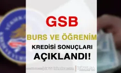 GSB Burs ve Öğrenim Kredisi Başvuru Sonuçları Açıklandı