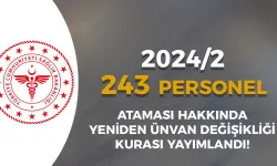 Sağlık Bakanlığı 243 Kontenjan Personel Alımı Atama Kurası İlanı Yayımladı!