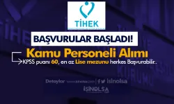 TİHEK 60 KPSS İle Kamu Personeli Alımı Başladı! ( Güvenlik, Şoför ve Temizlik )