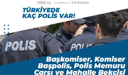 Türkiye'de Kaç Polis Var? Kaç Bekçi Var? Kişi Başına Düşen Polis Sayısı! Başkomiser, Komiser, Polis Memuru!
