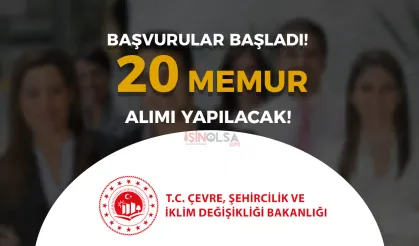 Çevre Bakanlığı 20 Memur Alımı Başvuru Ekranı Açıldı!