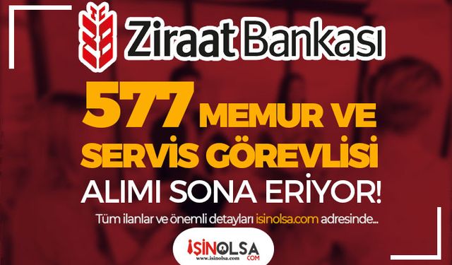 Ziraat Bankası 577 Servis Görevlisi ve Memur Alımı Sonuçları ve Sınav Detayları?