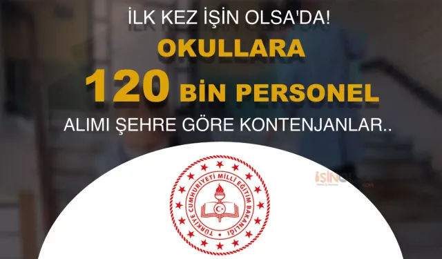 MEB Okullara 81 Şehir 120 Bin İUP Personel Alımı İl Kontenjanları