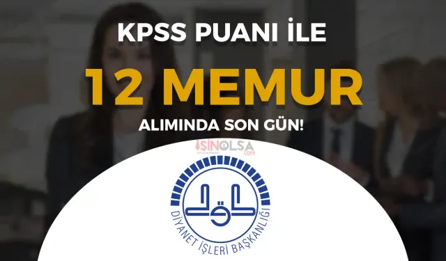 Diyanet ( DİB ) KPSS İle Memur Alımı İlanı 2024! ( Uzman Yardımcısı )