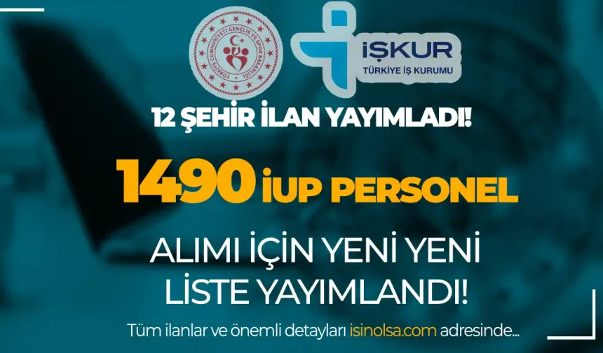 GSB İUP Personel Alımı Güncel