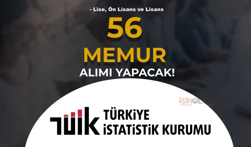 TÜİK 56 Memur Alımı Yapacak! Resmi Gazete Dolu Boş Kadrolar Yayımlandı!