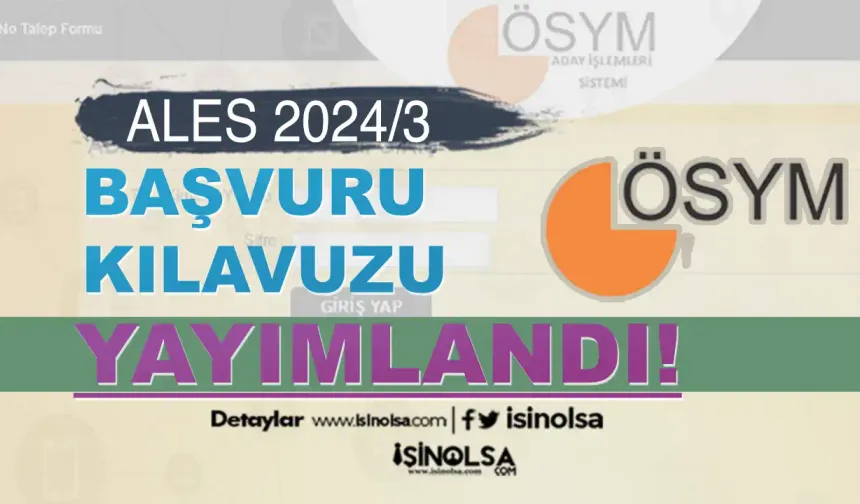 ÖSYM: 2024 ALES/3 Başvuruları Başladı!